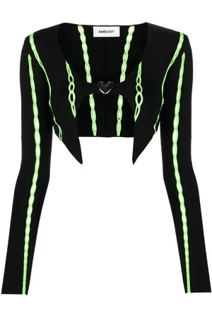 AMBUSH Contrast-trim cropped cardigan
