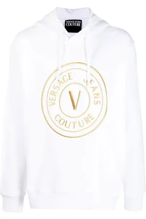 VERSACE Logo-print cotton hoodie