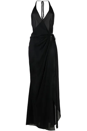 Louisa Ballou Semi-sheer sleeveless maxi dress