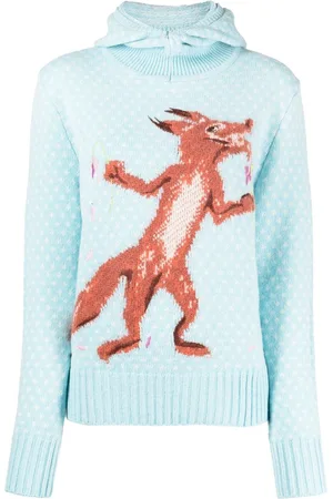 Maison Kitsuné Printed knit hoodie