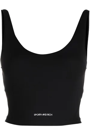 Sporty & Rich Logo-print cropped top