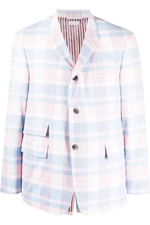 Thom Browne Plaid-check pattern cotton blazer
