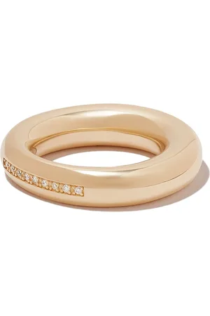 Lauren Rubinski 14kt yellow Puffy Circle diamond ring