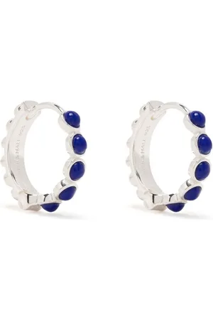 Dower and Hall Lapis lazuli-embellished huggie hoops