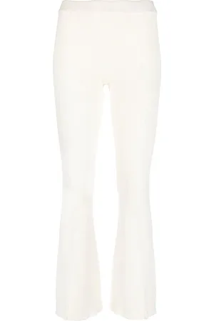 AERON Ribbed-knit high-waisted trousers