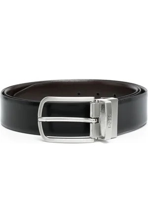 HUGO BOSS Engraved-logo leather belt