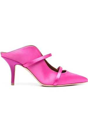 MALONE SOULIERS Satin finish pointed toe mules