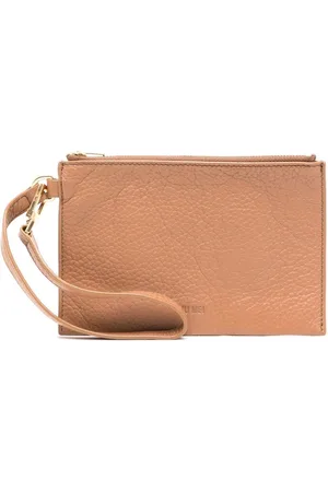 Yu Mei Embossed-logo detail clutch bag