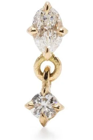 Lizzie Mandler 18kt yellow Mix Matched diamond stud earring
