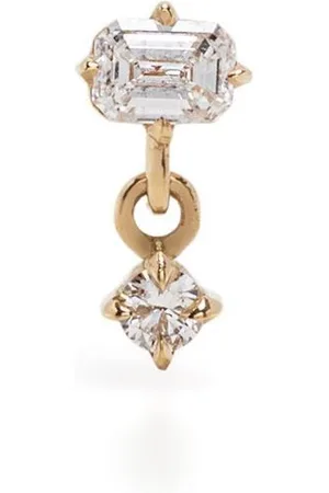 Lizzie Mandler 18kt yellow Mix Matched diamond stud earring