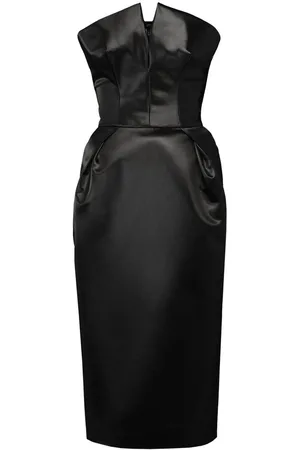 Maison Margiela Cintzed satin midi dress