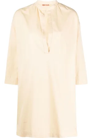 Prada 1990s band-collar blouse
