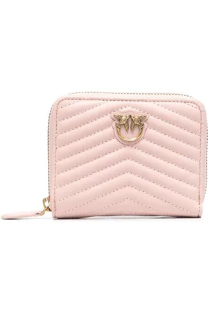 Pinko Love Birds chevron-quilted wallet