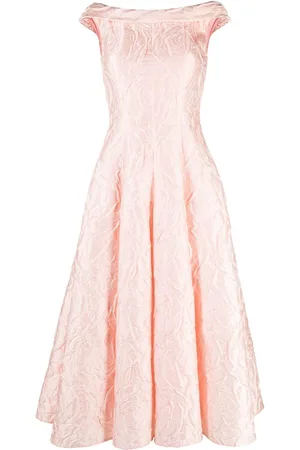 TALBOT RUNHOF Textured floral-pattern dress