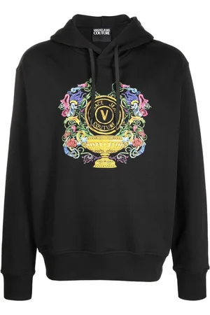 VERSACE Logo-print hoodie