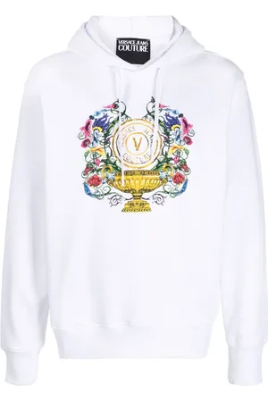 VERSACE Logo-print hoodie