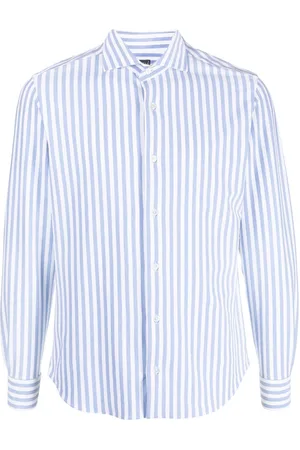 FEDELI Stripe-pattern long-sleeve shirt