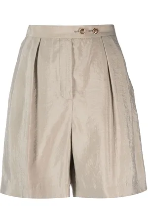 Emporio Armani Pleat-detail high-waisted shorts