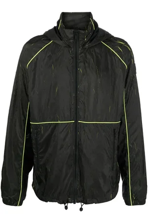 Moose Knuckles Fluorescent-stripe lightweight jacket
