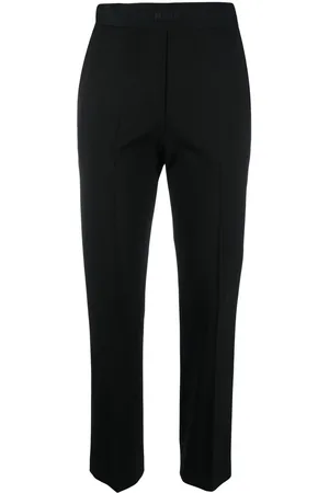 Msgm Logo-waistband cropped trousers
