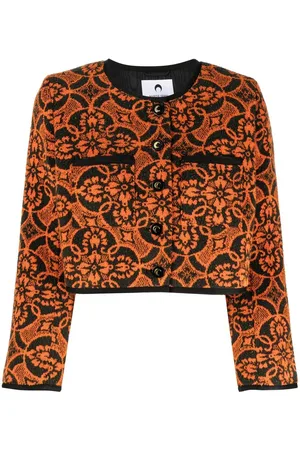 Marine Serre Oriental Towels cropped jacket