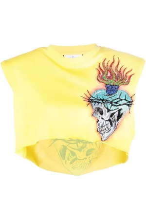 Philipp Plein Love Tattoo cropped T-shirt