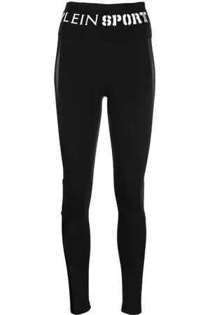 Philipp Plein Logo-waistband high-waisted leggings