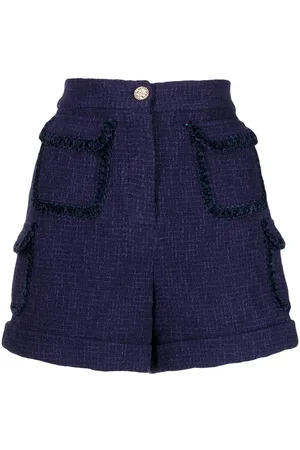 Edward Achour Paris Tweed pocketed shorts