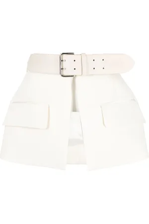DICE KAYEK High-waisted peplum belt skirt