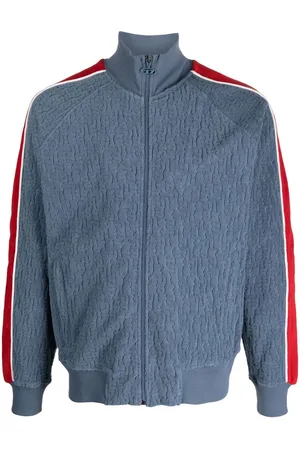 Diesel Stripe-sleeve zip-up sweatshirt