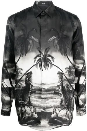 Philipp Plein Dinosaur-print silk shirt