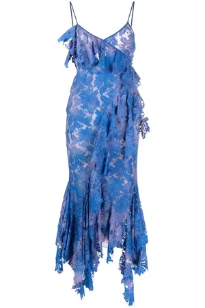 The Attico Thelma lace draped dress