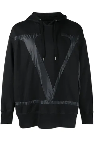 VALENTINO GARAVANI Logo-detail drawstring hoodie
