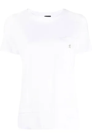 LORENA ANTONIAZZI Logo-embroidery cotton T-shirt