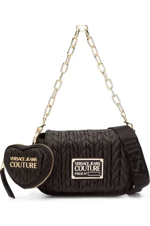 VERSACE Faux-leather matelassé shoulder bag