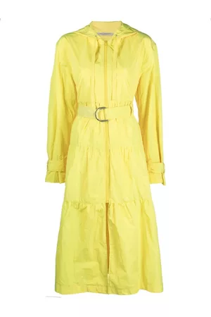 Serafini Ženy Pláštěnky - Belted-waist midi raincoat
