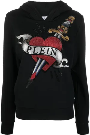 Philipp Plein Crystal-embellished logo hoodie