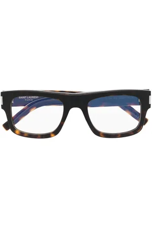 Saint Laurent Logo tortoiseshell-detail glasses