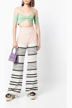 Bambah High-rise striped trousers