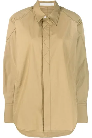DION LEE Contrast stitching shirt jacket