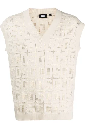 GCDS Monogram macramé gilet