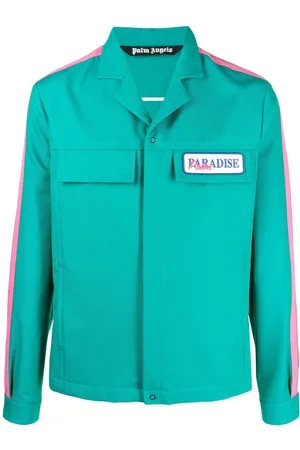 Palm Angels Paradise-embroidered shirt jacket