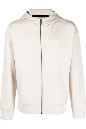 Calvin Klein Logo-patch zip-up hoodie