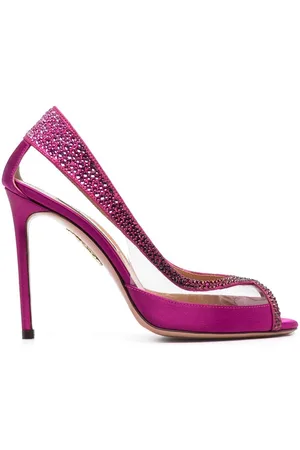 Aquazzura 105mm crystal-embellished pumps