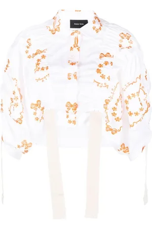 Simone Rocha Bow Wreath adjustable cropped blouse