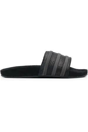 adidas Embossed-logo stripe-detail slides