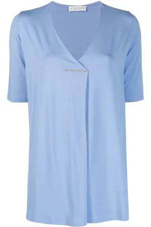 LE TRICOT PERUGIA Stitched-fold shortsleeved T-shirt