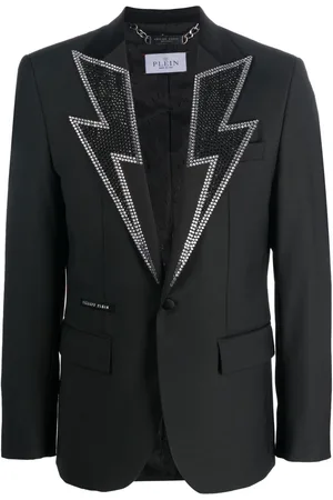 Philipp Plein Crystal-embellished single-breasted blazer