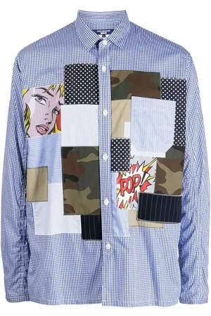 JUNYA WATANABE Checked pop art patchwork shirt