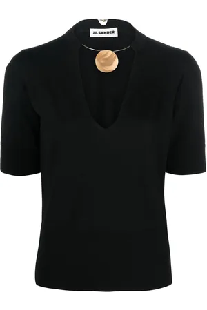 Jil Sander Choker-neck short-sleeve top
